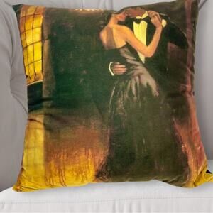 Y2K “I Love You” Velvet Throw Pillow 16x16 Romantic Couple VTG Decor